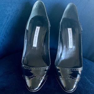 Manolo Blahnik Patent Spectator Pump